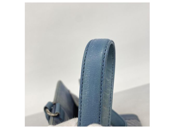 Borsa tote in denim blu Chanel Boy - vista 10