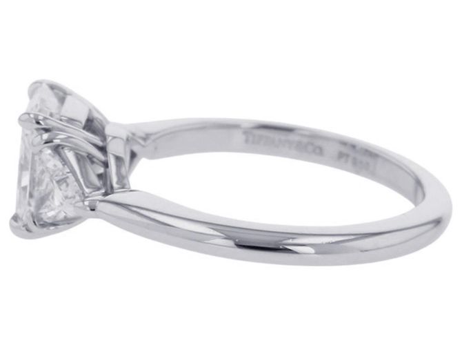 Platin-Ehering von Tiffany & Co. Silber - Ansicht 2