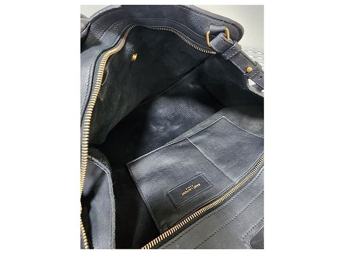 YVES SAINT LAURENT Mousse Pelle di Vitello Liscia Piccola Borsa Cabas ChYc Nera Nero - vista 11
