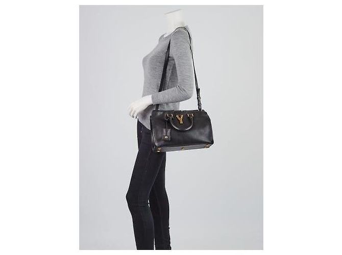 YVES SAINT LAURENT Mousse Pelle di Vitello Liscia Piccola Borsa Cabas ChYc Nera Nero - vista 14