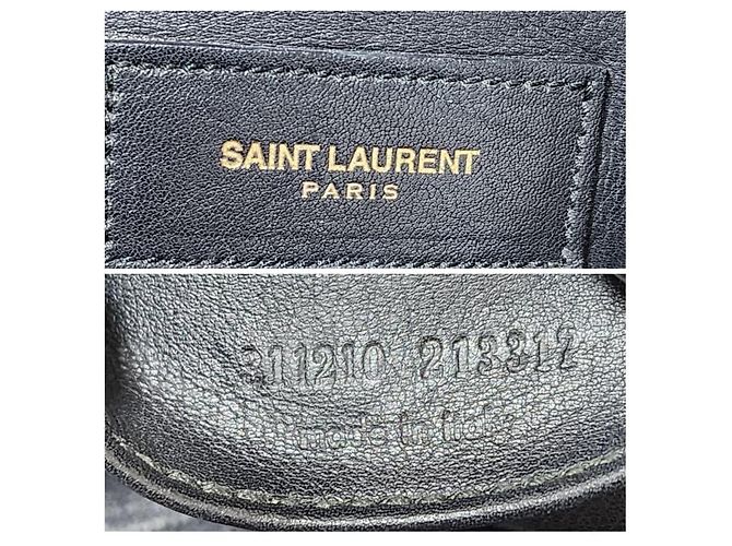 YVES SAINT LAURENT Mousse Pelle di Vitello Liscia Piccola Borsa Cabas ChYc Nera Nero - vista 3