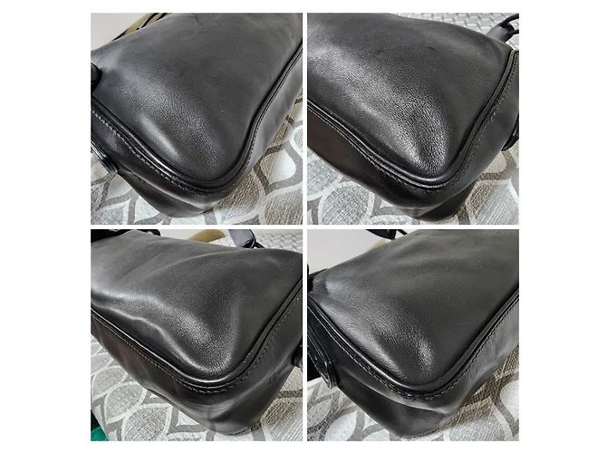 Gucci Vintage Leather Shoulder Bag Black - view 10