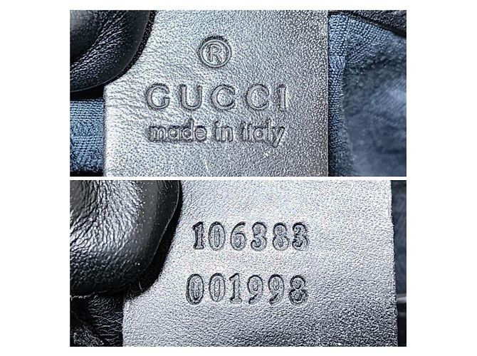 Gucci Vintage Leather Shoulder Bag Black - view 3
