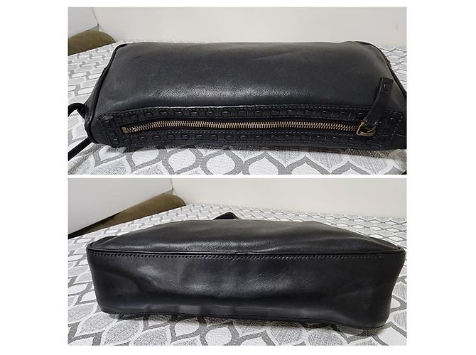Gucci Vintage Leather Shoulder Bag Black - view 4