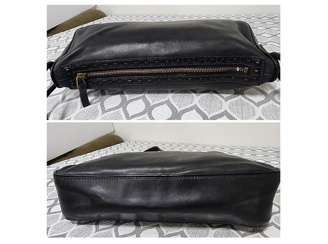 Gucci Vintage Leather Shoulder Bag Black - view 5