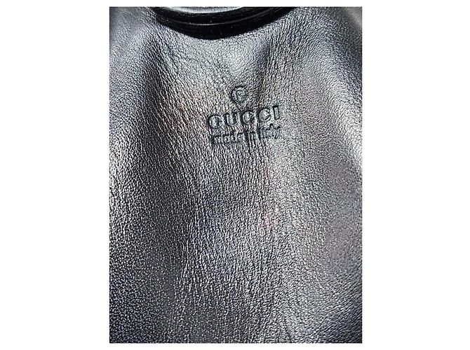 Gucci Vintage Leather Shoulder Bag Black - view 6