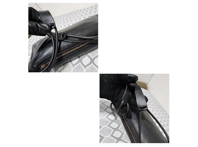 Gucci Vintage Leather Shoulder Bag Black - view 8