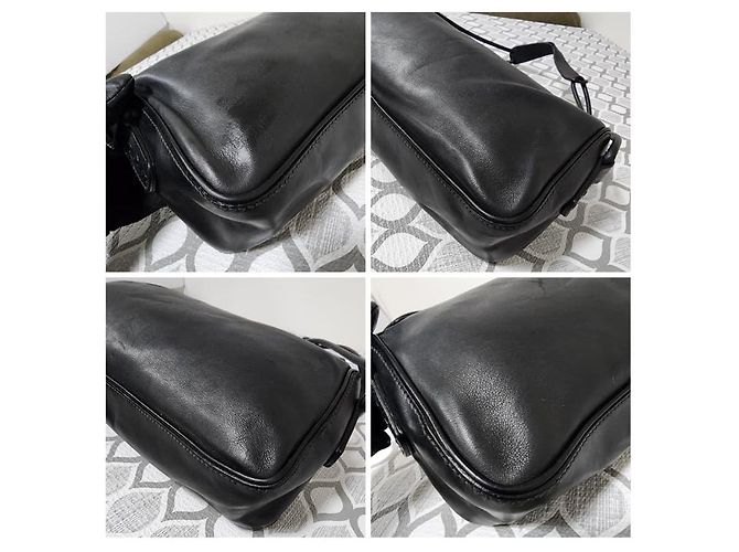 Gucci Vintage Leather Shoulder Bag Black - view 9