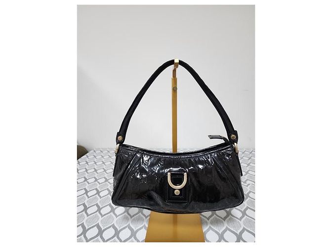 Borsa a spalla in pelle verniciata D-Ring Abbey di Gucci nera Nero - vista 10