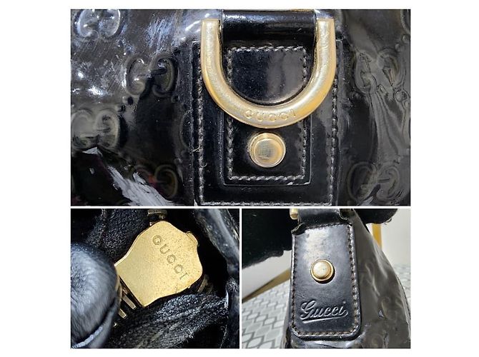 Borsa a spalla in pelle verniciata D-Ring Abbey di Gucci nera Nero - vista 6