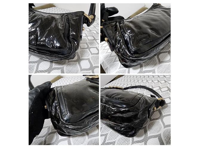 Borsa a spalla in pelle verniciata D-Ring Abbey di Gucci nera Nero - vista 8
