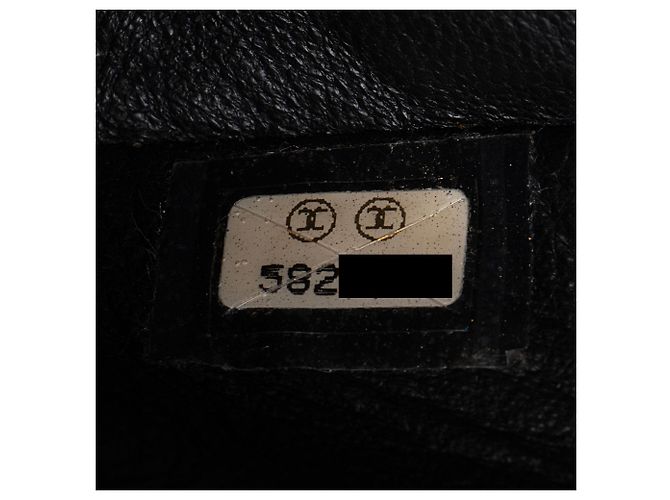 Gabrielle Chanel Vintage Caviar Leder CC Einkaufstasche Schwarz - Ansicht 6