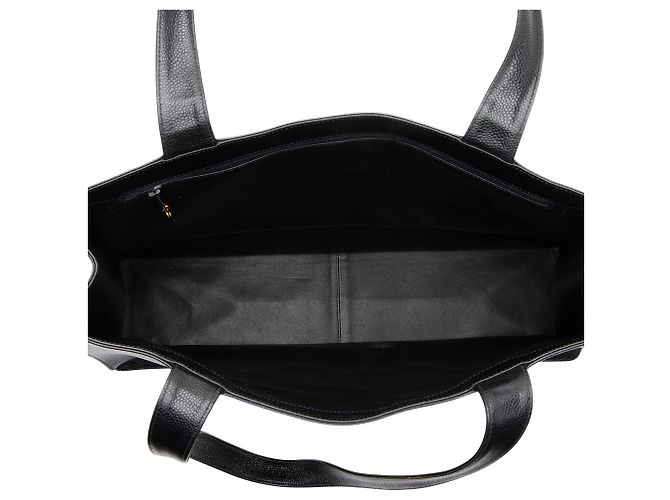 Gabrielle Chanel Vintage Caviar Leder CC Einkaufstasche Schwarz - Ansicht 7