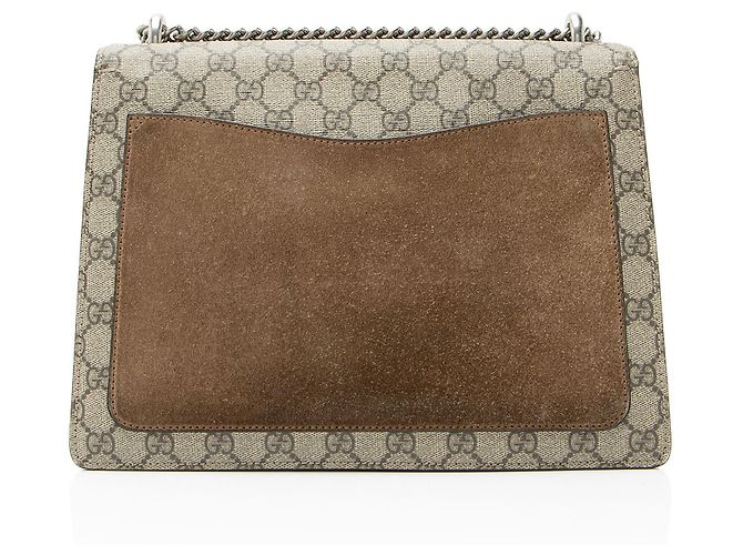 Borsa a Spalla Grande Dionysus GG Supreme di Gucci Marrone Beige - vista 3