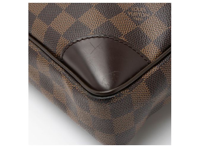 Borsa Porta Documenti da Viaggio Damier Ebene Louis Vuitton Marrone - vista 10