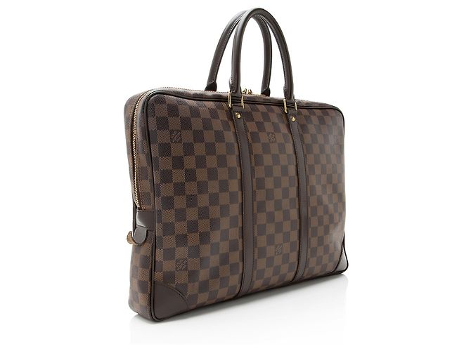 Borsa Porta Documenti da Viaggio Damier Ebene Louis Vuitton Marrone - vista 2