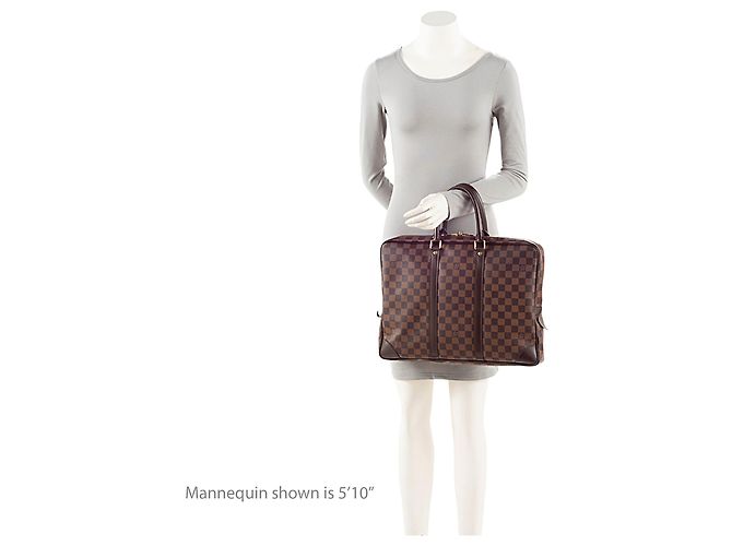 Borsa Porta Documenti da Viaggio Damier Ebene Louis Vuitton Marrone - vista 5