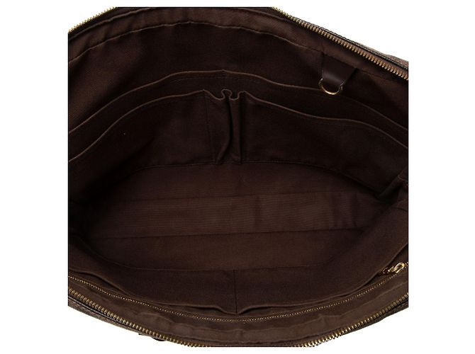 Borsa Porta Documenti da Viaggio Damier Ebene Louis Vuitton Marrone - vista 7