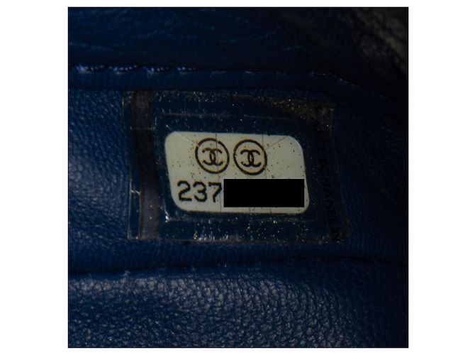 Gabrielle Chanel Carry Chic Einkaufstasche aus Lammleder Blau - Ansicht 6