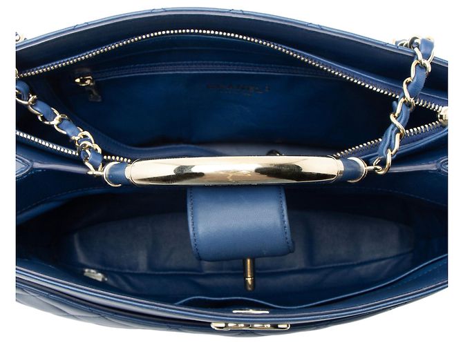 Gabrielle Chanel Carry Chic Einkaufstasche aus Lammleder Blau - Ansicht 7