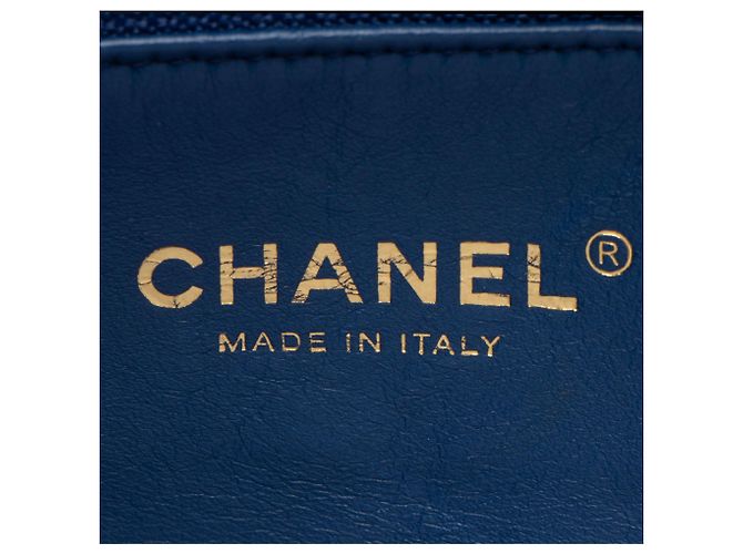 Gabrielle Chanel Carry Chic Einkaufstasche aus Lammleder Blau - Ansicht 8
