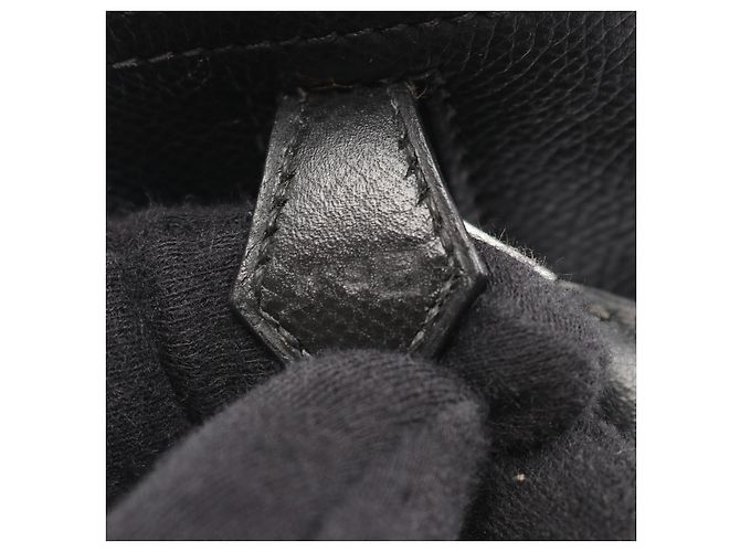 Borsa in pelle Hermès Plume 32 Nera Nero - vista 3