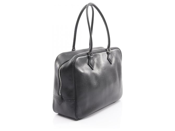 Borsa in pelle Hermès Plume 32 Nera Nero - vista 4
