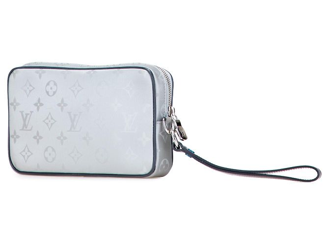Clutch Satellite Alpha Monogram Louis Vuitton Grigio - vista 2