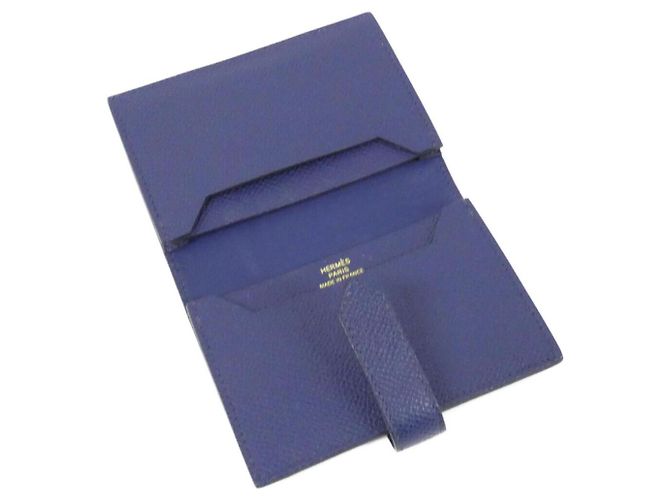 Hermès Béarn Epsom Card Case Blue - view 4