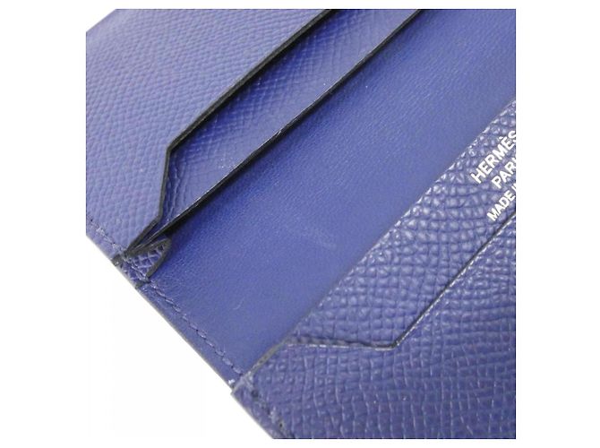 Hermès Béarn Epsom Card Case Blue - view 5