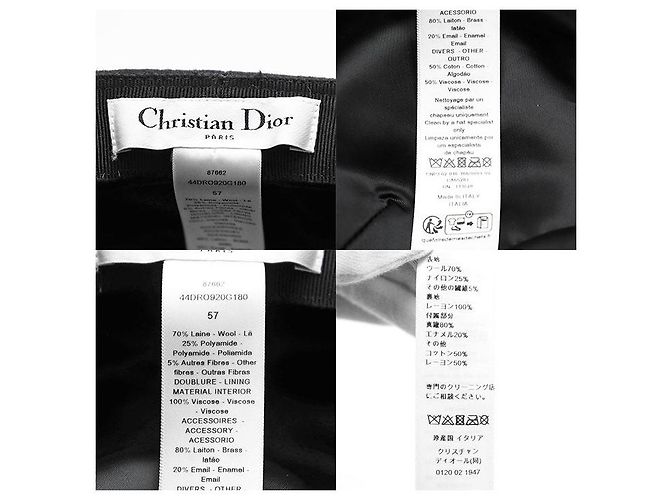 Cappello in Lana Nylon con Logo CD Christian Dior Nero - vista 10