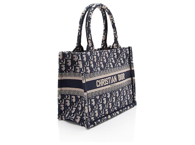 Book Tote Dior Oblique Piccola Borsa da Libro Blu - vista 2