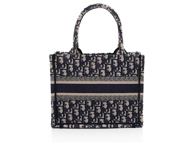 Book Tote Dior Oblique Piccola Borsa da Libro Blu - vista 3