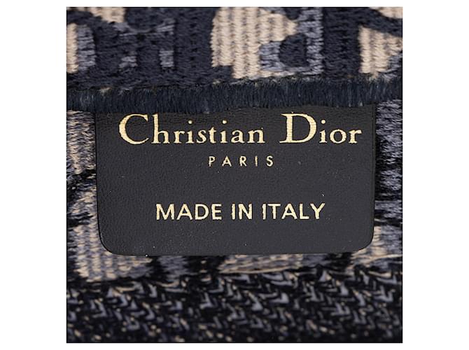 Book Tote Dior Oblique Piccola Borsa da Libro Blu - vista 8