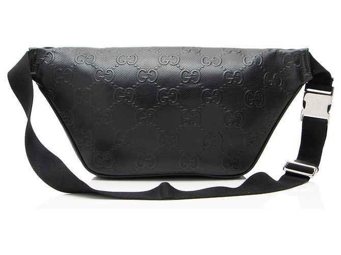 Belt bag con tasca perforata e logo GG in rilievo Gucci Nero - vista 3