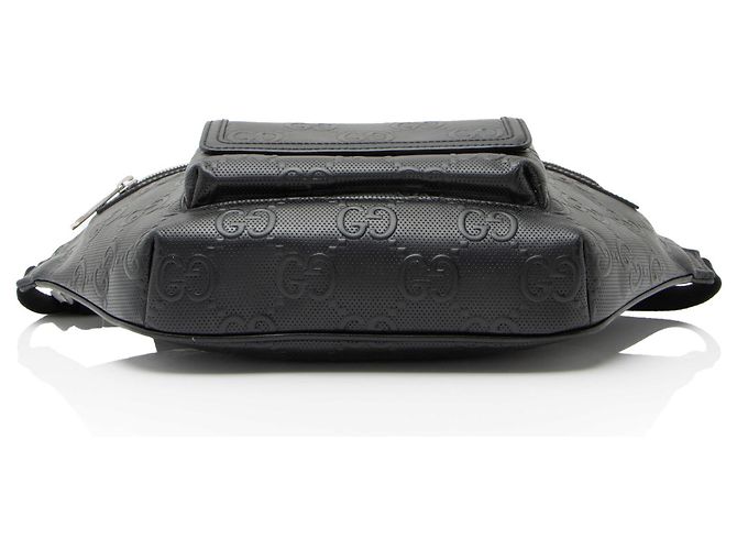 Belt bag con tasca perforata e logo GG in rilievo Gucci Nero - vista 4
