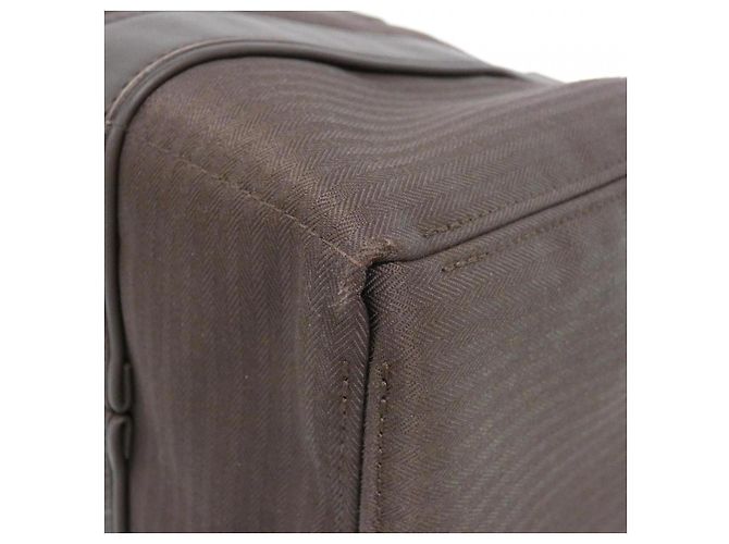 Borsa Hermès Acapulco PM Toile Chevron Marrone - vista 2
