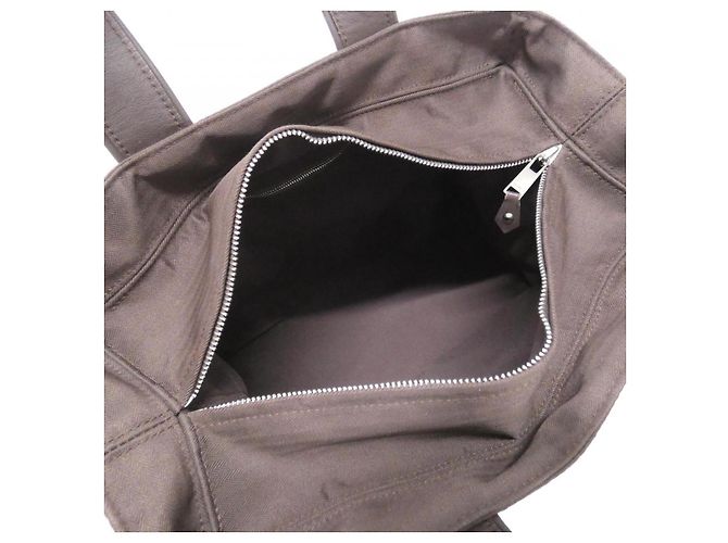Borsa Hermès Acapulco PM Toile Chevron Marrone - vista 9