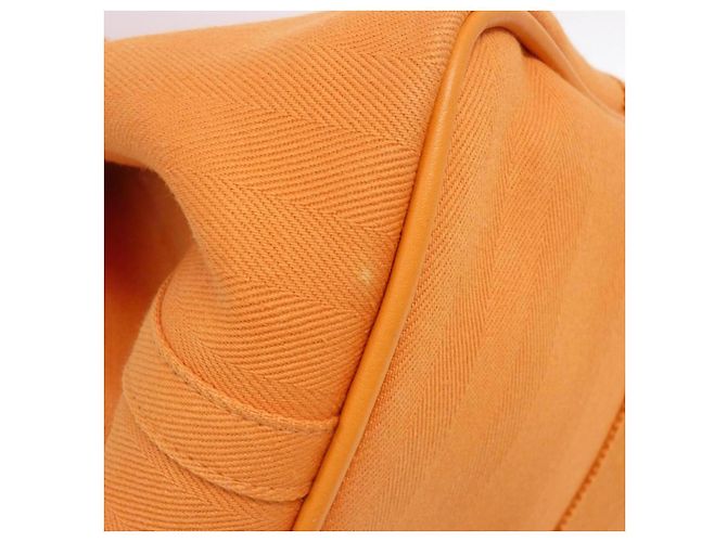 Borsa Hermès Valparaiso Toile Chevron Arancione - vista 3