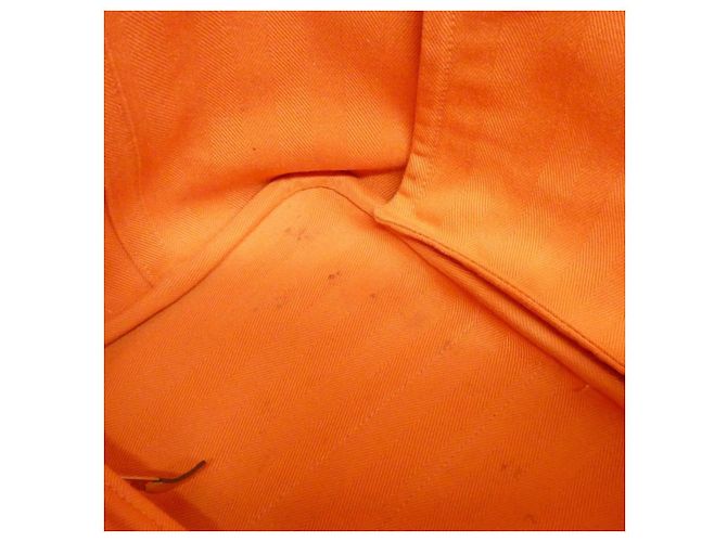 Borsa Hermès Valparaiso Toile Chevron Arancione - vista 9