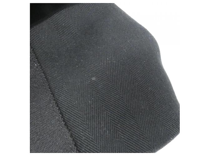 Borsa a Spalla Hermès Valparaiso PM Toile Chevron Gummy Nero - vista 5