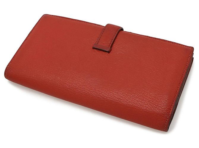 Cartera Larga Soufflet de Cabra Béarn de Hermès Rosa - vista 2