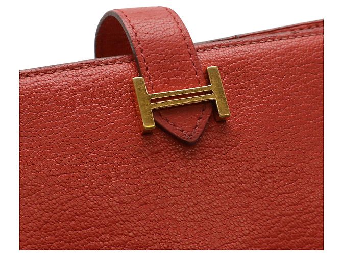Cartera Larga Soufflet de Cabra Béarn de Hermès Rosa - vista 4