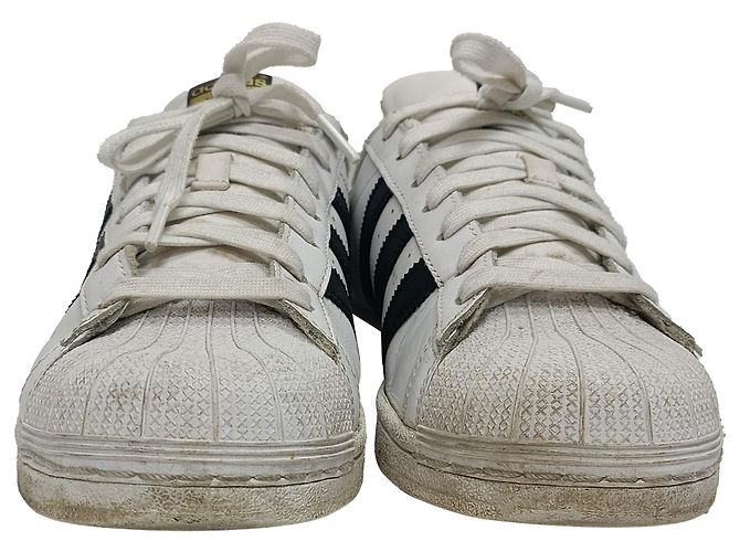 Autre Marque Sneakers basse Adidas Superstar in pelle di vitello bianca - vista 2