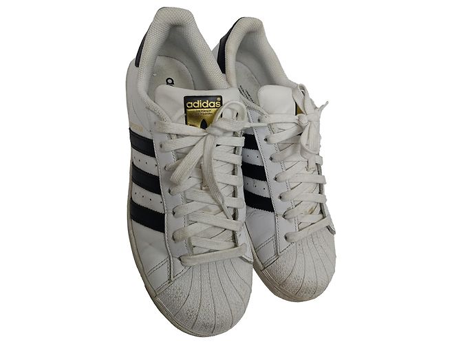 Autre Marque Sneakers basse Adidas Superstar in pelle di vitello bianca - vista 3