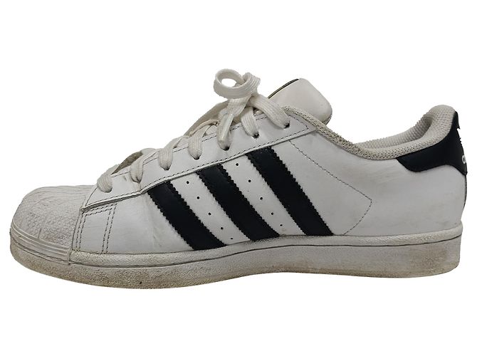 Autre Marque Sneakers basse Adidas Superstar in pelle di vitello bianca - vista 4