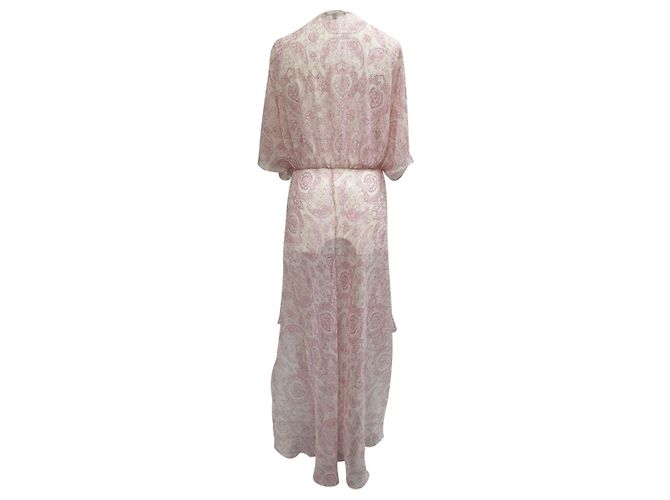 Maje Rifal Maxikleid mit Paisley-Druck aus rosa Polyester Pink - Ansicht 2