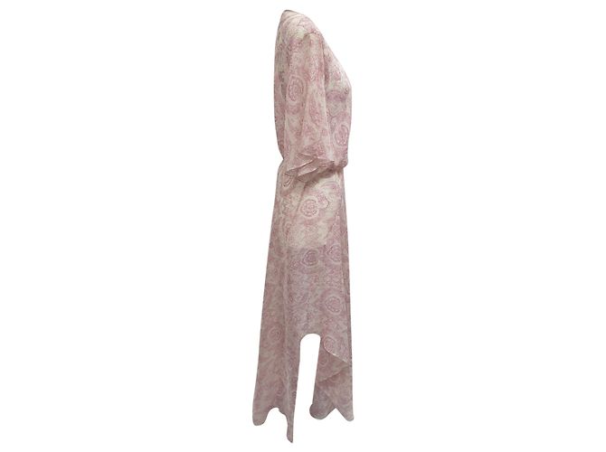 Maje Rifal Maxikleid mit Paisley-Druck aus rosa Polyester Pink - Ansicht 3