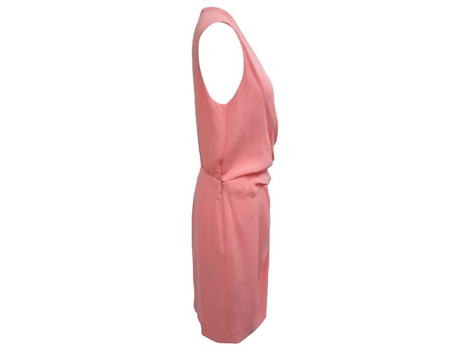 Vestido de longitud media con efecto envolvente en triacetato rosa de Diane Von Furstenberg - vista 2