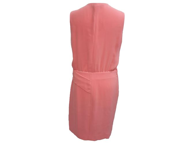 Vestido de longitud media con efecto envolvente en triacetato rosa de Diane Von Furstenberg - vista 4